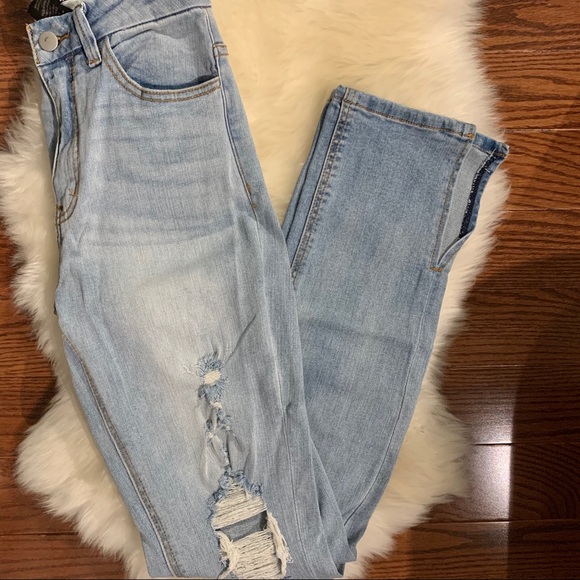 fashion nova y2k jeans bootcut fit with side vents - Picture 3 of 3